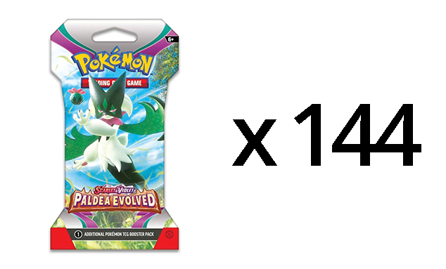 ポケモンSV 2本セット Pokemon SV2 Paldea Evolved Sleeved Booster Case (144ct
